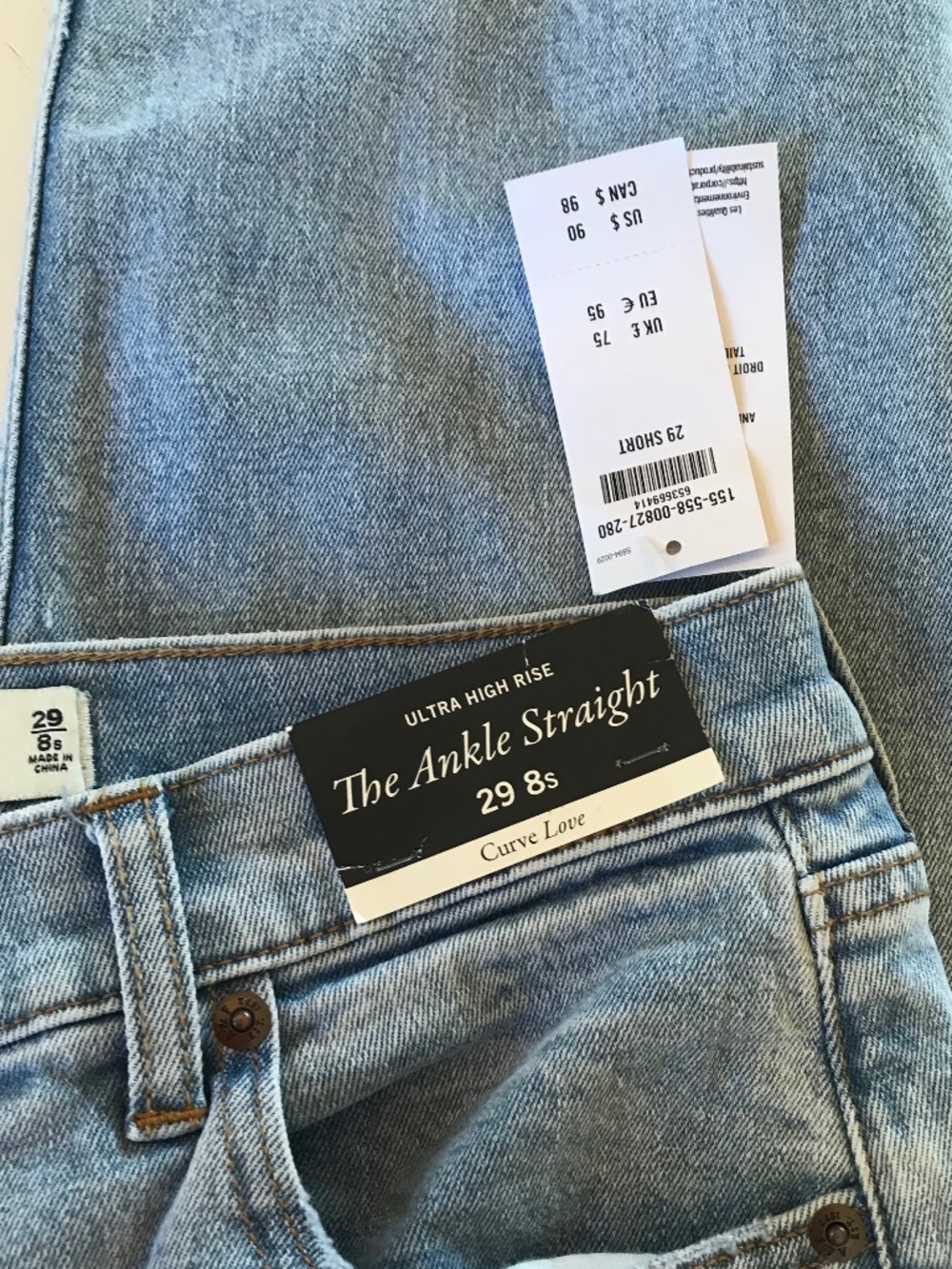 Abercrombie & Fitch Light Wash Straight Leg Jeans - Picture 3 of 8